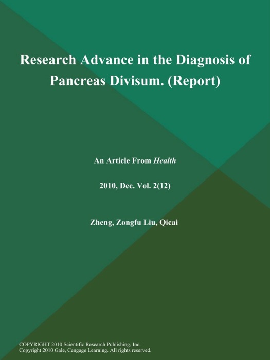 Research Advance in the Diagnosis of Pancreas Divisum (Report)