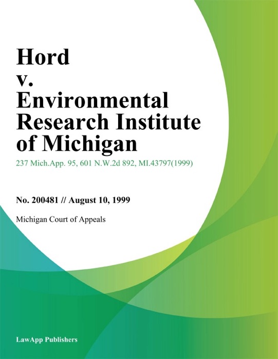 Hord v. Environmental Research Institute of Michigan