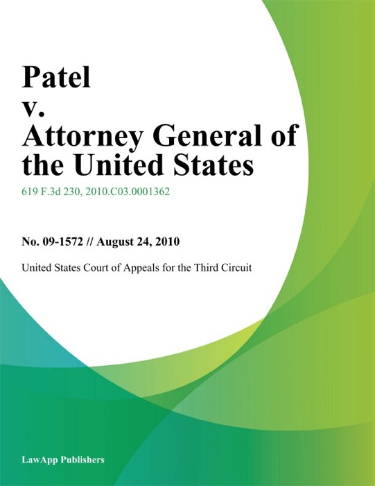 Patel v. Attorney General of the United States