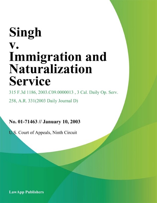 Singh V. Immigration And Naturalization Service
