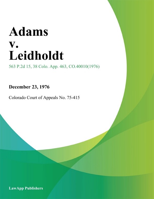 Adams v. Leidholdt
