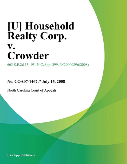 Household Realty Corp. v. Crowder