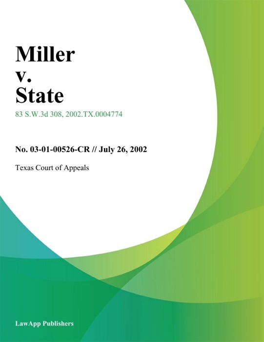 Miller V. State