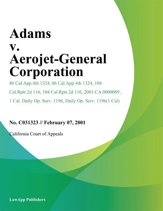 Adams v. Aerojet-General Corporation