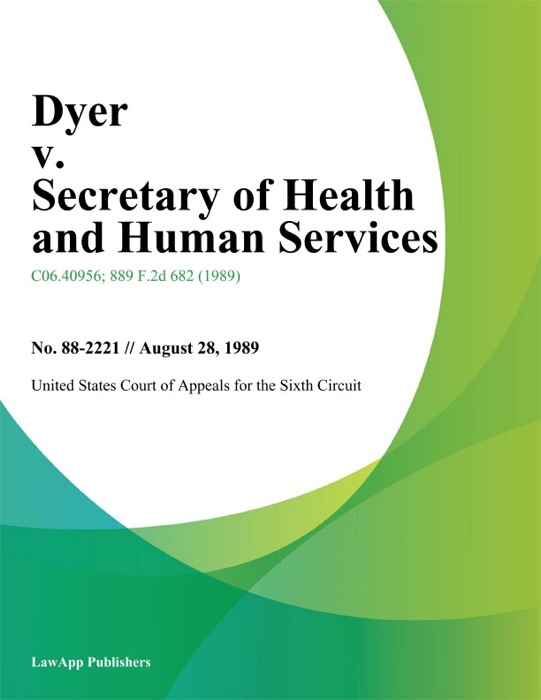 Dyer v. Secretary of Health and Human Services