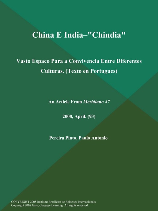 China E India--