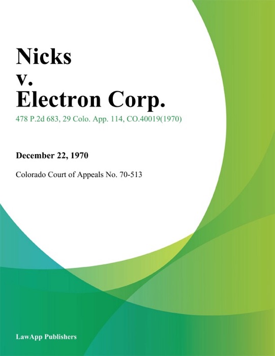 Nicks v. Electron Corp.