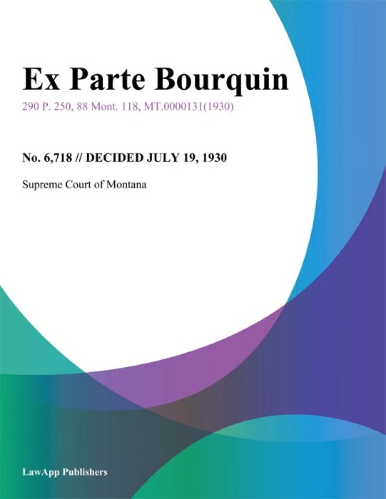 Ex Parte Bourquin