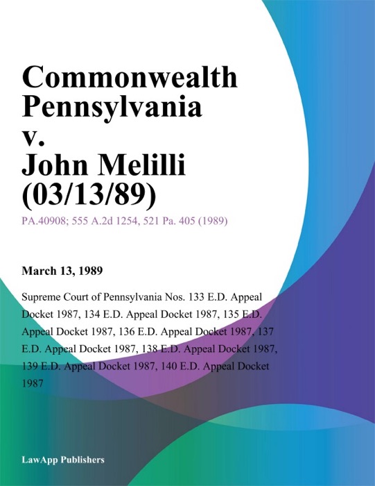 Commonwealth Pennsylvania v. John Melilli