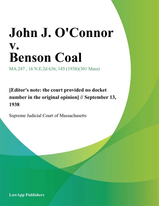 John J. Oconnor v. Benson Coal