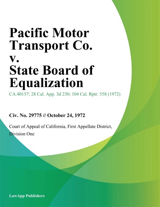 Pacific Motor Transport Co. v. State Board of Equalization