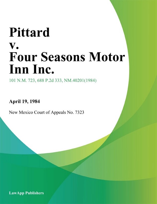 Pittard V. Four Seasons Motor Inn Inc.