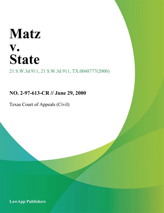 Matz v. State