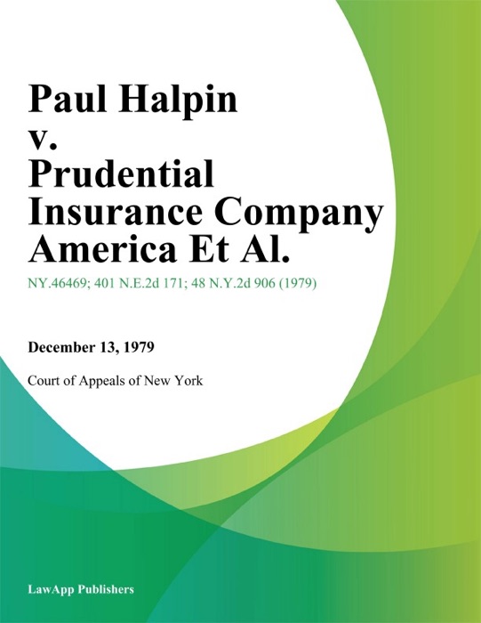 Paul Halpin v. Prudential Insurance Company America Et Al.