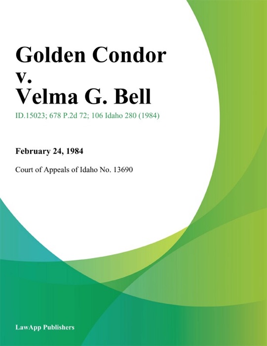 Golden Condor v. Velma G. Bell