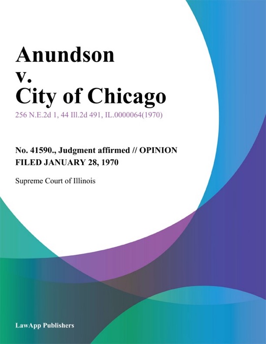 Anundson v. City of Chicago