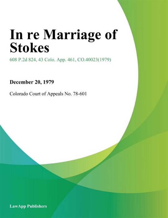 In Re Marriage of Stokes