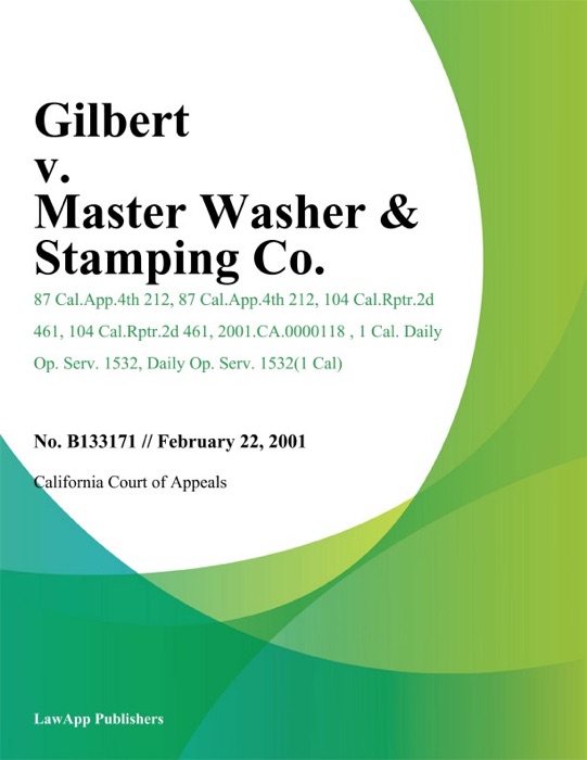 Gilbert v. Master Washer & Stamping Co.