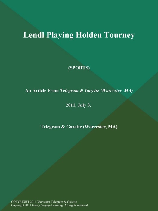 Lendl Playing Holden Tourney (Sports)