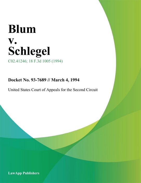 Blum v. Schlegel