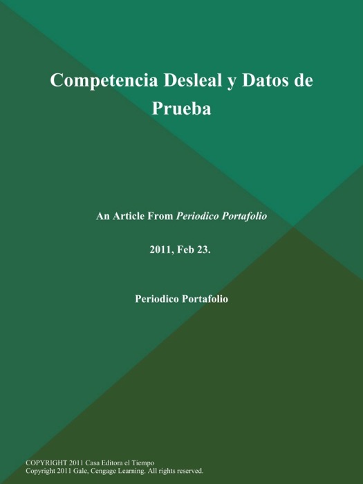 Competencia Desleal y Datos de Prueba