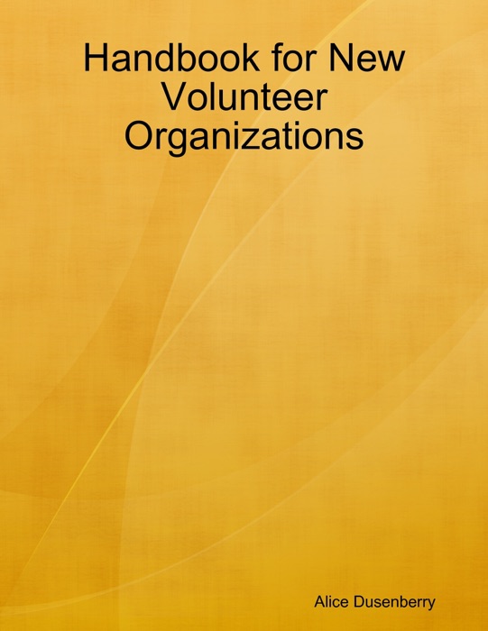 Handbook for New Volunteer Organizations