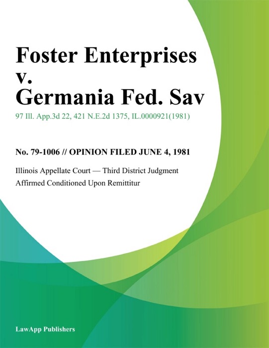 Foster Enterprises v. Germania Fed. Sav