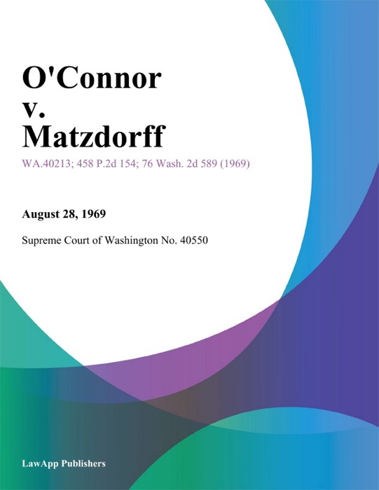O'connor V. Matzdorff