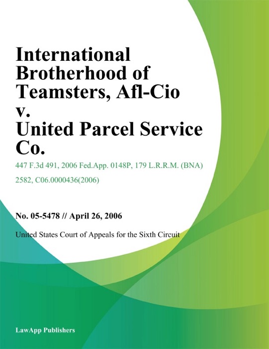 International Brotherhood of Teamsters, AFL-CIO v. United Parcel Service Co.