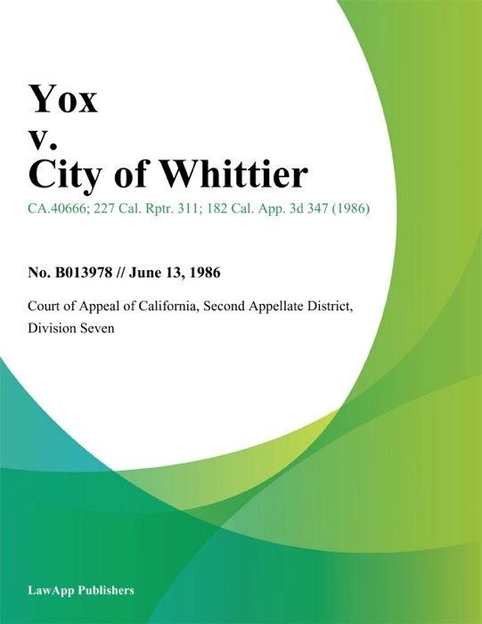 Yox v. City of Whittier