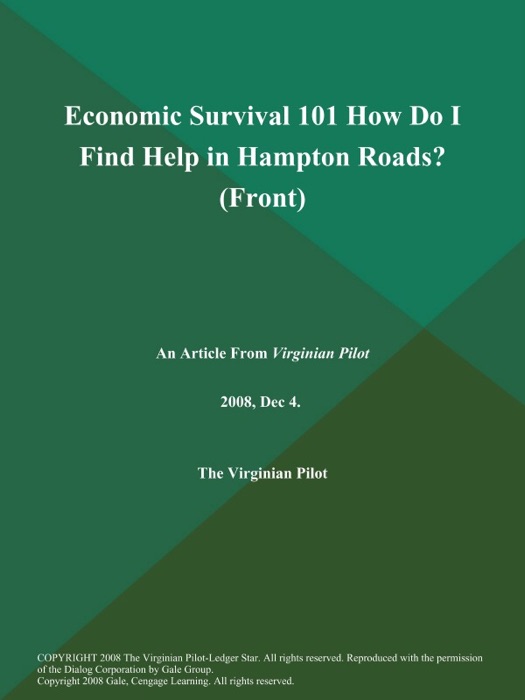 Economic Survival 101 How Do I Find Help in Hampton Roads? (Front)