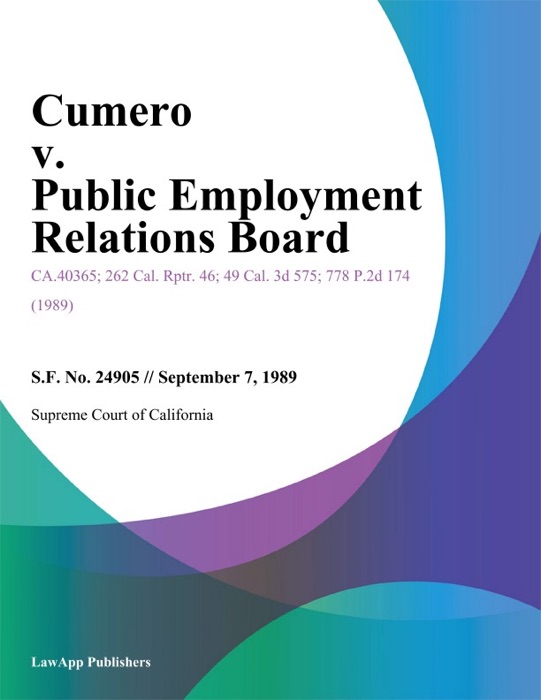 Cumero V. Public Employment Relations Board