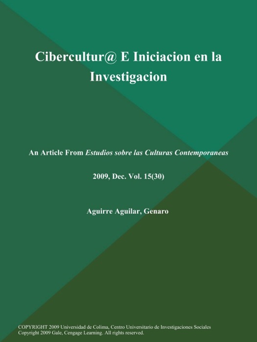 Cibercultur@ E Iniciacion en la Investigacion