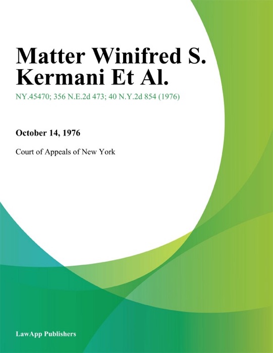 Matter Winifred S. Kermani Et Al.