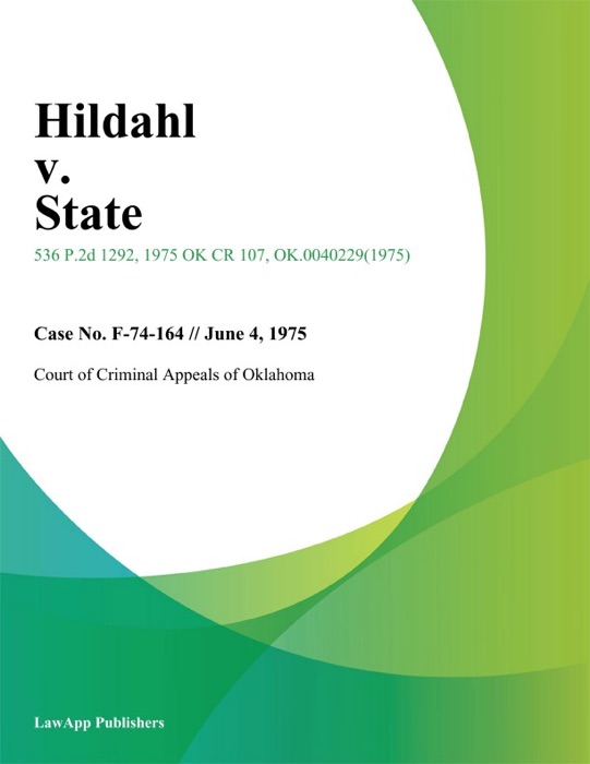 Hildahl v. State