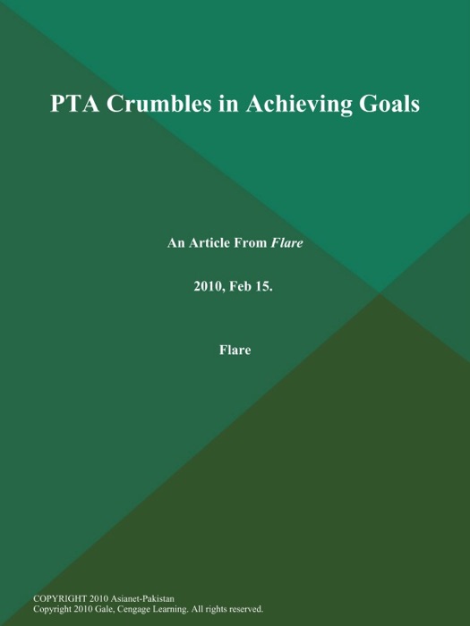 PTA Crumbles in Achieving Goals