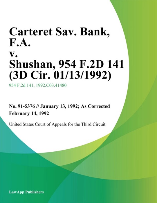 Carteret Sav. Bank, F.A. v. Shushan