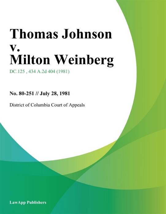 Thomas Johnson v. Milton Weinberg