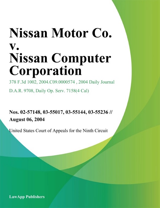 Nissan Motor Co. v. Nissan Computer Corporation