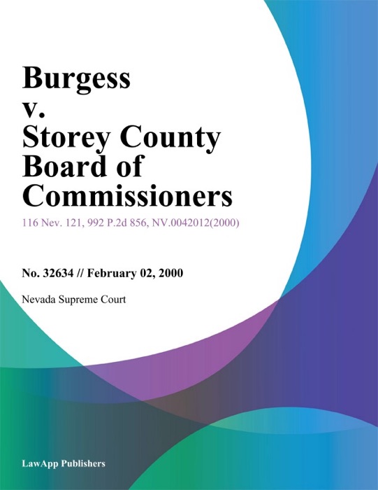 Burgess v. Storey County Board of Commissioners