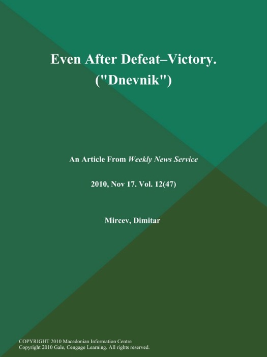Even After Defeat--Victory (