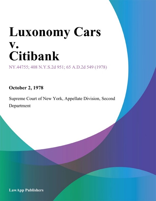 Luxonomy Cars v. Citibank