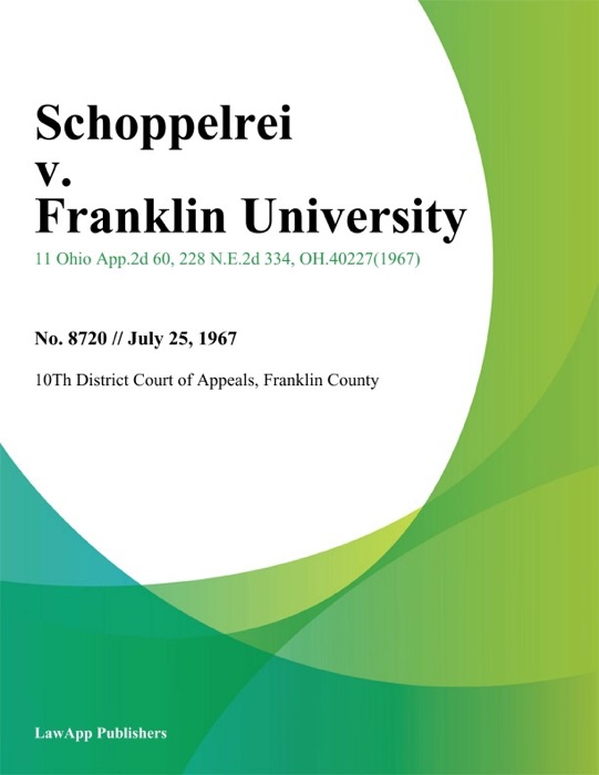 Schoppelrei v. Franklin University