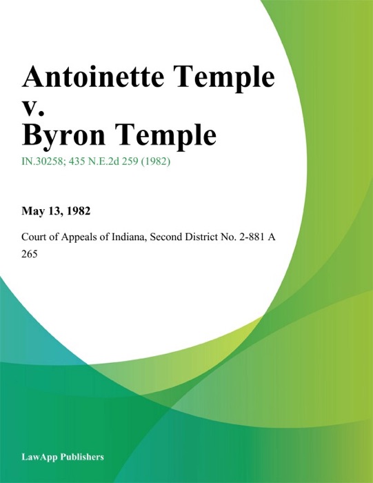 Antoinette Temple v. Byron Temple