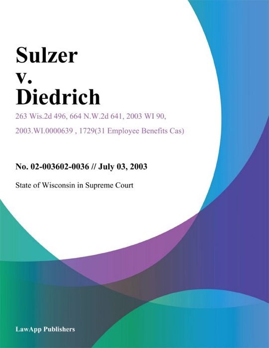 Sulzer V. Diedrich