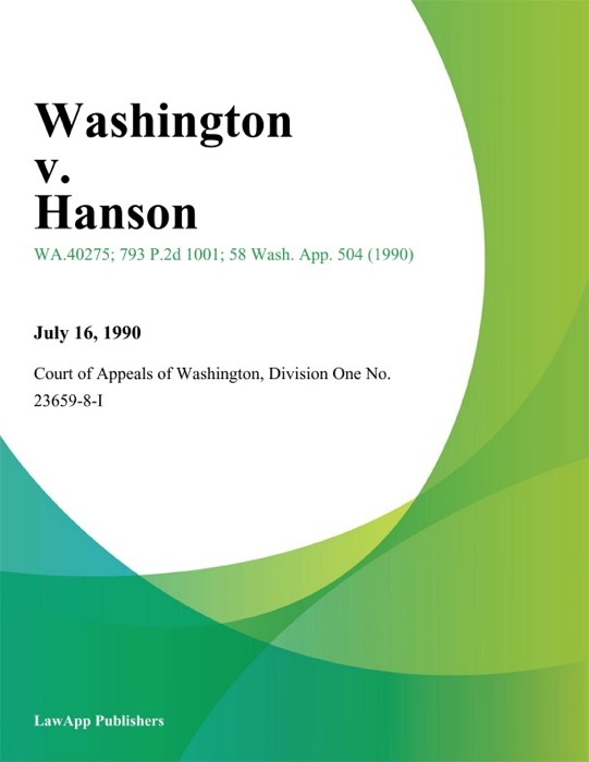 Washington V. Hanson