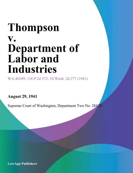 Thompson v. Department of Labor and Industries