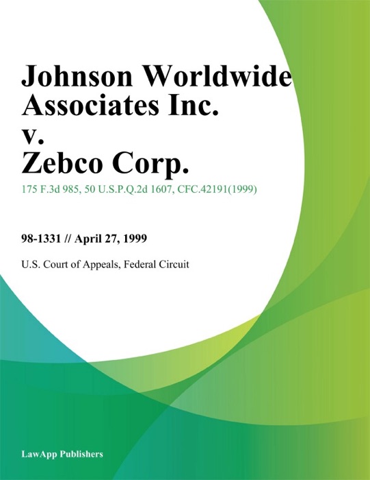 Johnson Worldwide Associates Inc. V. Zebco Corp.