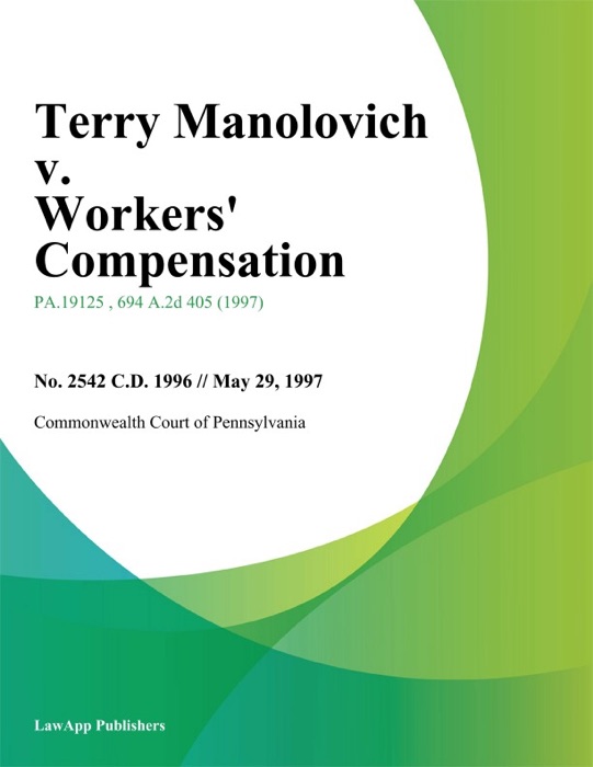 Terry Manolovich v. Workers Compensation