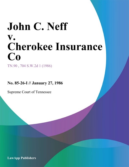 John C. Neff v. Cherokee Insurance Co.